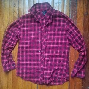 Banana Republic Lghtweight Red Plaid Flannel